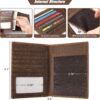 81S45ZqbbL._AC_SL1500_.jpg Jack&Chris Leather Passport Holder RFID Blocking Passport Travel Wallet Cover Case for Men Women Brown JC17