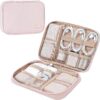 81S9WKx3c1L._AC_SL1500_.jpg NISHEL Travel Cord Organizer Case, Tech Electronic Bag, Essentials for Charger, Cable, Phone, Hard Drive, USB, SD Card, Pink