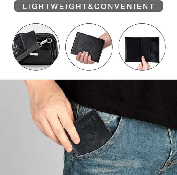 81SCgKPi4SL._AC_SL1500_.jpg 2 Pcs Passport holders,Ultra Slim passport wallet,PU Leather Passport Cover for Women and Men
