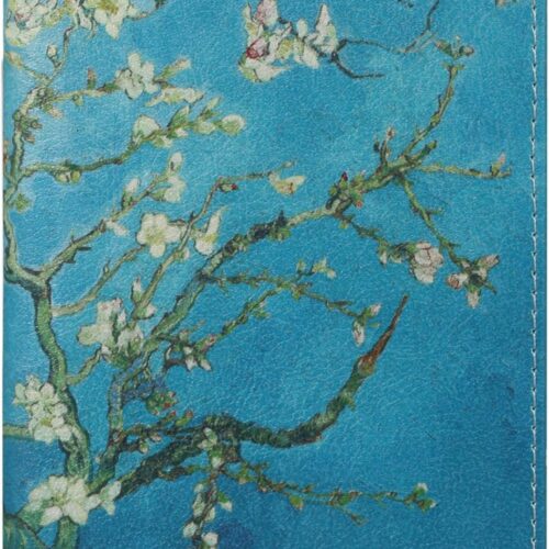 81SFfJ4vjSL._AC_SL1500_.jpg Passport Holder, Slim Travel Wallet RFID Blocking Card Case Passport Cover Protector Travel Essentials with Credit Card Slots Pockets for Women/Men, Almond Blossom Tree