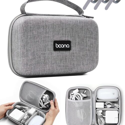 81U5pRmqoyL._AC_SL1500_.jpg Charger Case for MacBook, 7.9″x4.7″ Computer Charger Organizer, Apple Magic Mouse Apple Pencil USB Flash Disk SD Card Small Portable Accessories Bag (Grey)…
