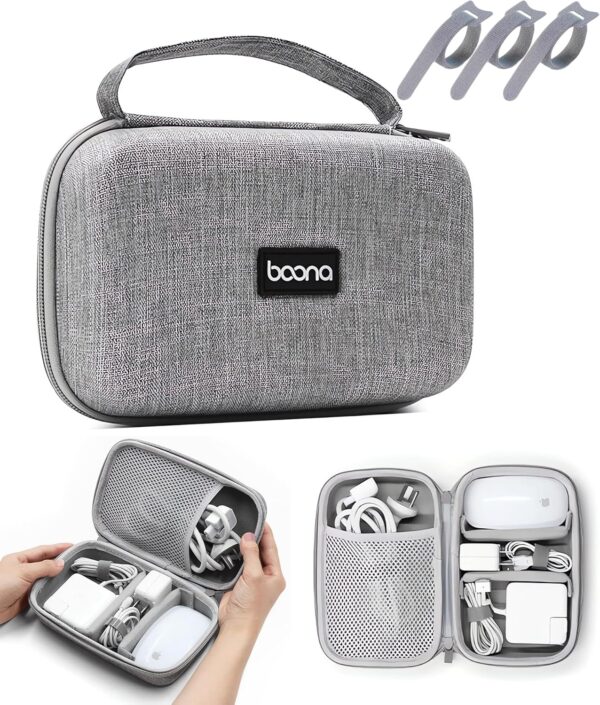 81U5pRmqoyL._AC_SL1500_.jpg Charger Case for MacBook, 7.9"x4.7" Computer Charger Organizer, Apple Magic Mouse Apple Pencil USB Flash Disk SD Card Small Portable Accessories Bag (Grey)…