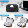 81UR7lpj5eL._AC_SL1500_.jpg Lacdo Electronics Organizer Travel Case, Travel Bag Cable Organizer for Essentials, Water Resistant Tech Accessories Carry Storage for Cord, Phone, Cables, Airpods, USB Flash Drive, Daily Items, Black
