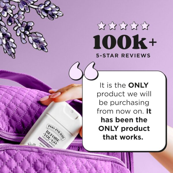 Poo-Pourri Before-You-Go Toilet Spray, Lavender Vanilla, 1 Fl Oz Pocket Travel Size - Lavender, Vanilla and Citrus