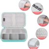 81V5Uh64wPL._AC_SL1500_.jpg Hard Electronic Organizer Travel Case Electronics Accessories Cable Gadget Wire Storage Bag Double Layer Shockproof Box for Charger, Cord, Flash Drive, Apple Pencil, Power Bank, Turquoise