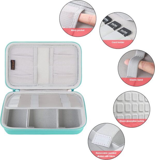 81V5Uh64wPL._AC_SL1500_.jpg Hard Electronic Organizer Travel Case Electronics Accessories Cable Gadget Wire Storage Bag Double Layer Shockproof Box for Charger, Cord, Flash Drive, Apple Pencil, Power Bank, Turquoise
