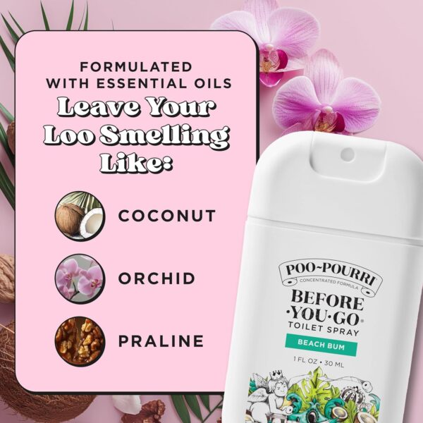 81VCmIGF3iL._AC_SL1500_.jpg Poo-Pourri Before-You-Go Toilet Spray, Beach Bum, 1 Fl Oz Pocket Travel Size - Coconut, Orchid and Toasted Praline