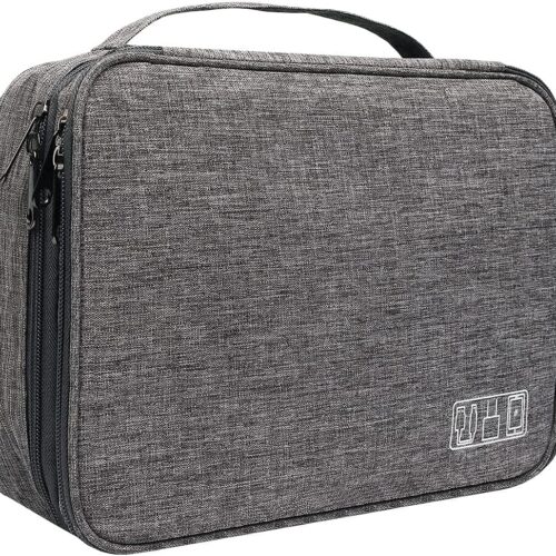 Electronics Organizer, Jelly Comb Electronic Accessories Cable Organizer Bag Waterproof Travel Cable Storage Bag for Charging Cable, Power Bank, iPad