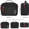 MIRLEWAIY Travel Charger Cable Organizer Portable Electronics Accessories Carrying Bag Waterproof Cord Storage Case Double Layer for Hard Drives, Phone, USB, SD Card, Black