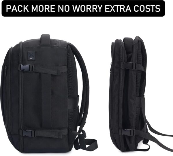 81X6N2Oa7YL._AC_SL1500_.jpg ECOHUB Travel Backpack 18x14x8 Spirit Airlines Personal Item Bag Carry On Backpack 13 Pockets Large Work Casual Daypack for men Airline Approved Waterproof Gym Backpack with Charging Port, Black