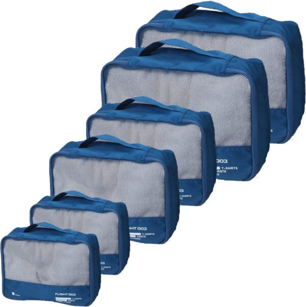 81X9LXOMa6L._AC_SL1500_.jpg Packing Cubes Set Travel Luggage Organizers Suitcase Lightweight Accessories Navy Blue