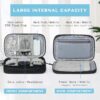 FYY Travel Cable Organizer Pouch Electronic Accessories Carry Case Portable Waterproof Double Layers All-in-One Storage Bag for Cord, Charger, Phone, Earphone Black