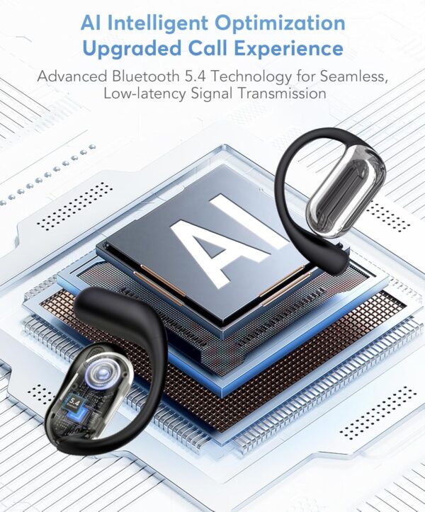 AI Language Translation Earbuds Real-Time, 144 Languages & Accents, Audifonos Traductores Inglés Español, Compatible with iOS & Android, Ideal for Travel, Business, Learning (Deep Black)