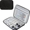FYY Electronic Organizer, Travel Cable Organizer Bag Pouch Accessories Carry Case Portable Waterproof All-in-One Storage for Cable, Cord, Charger, Phone, Earphone - Large Black