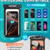 Hiearcool Waterproof Phone Pouch, Waterproof Phone Case for iPhone 16 15 14 13 Pro Max, IPX8 Cellphone Dry Bag Beach Cruise Ship Essentials 2Pack-8.3"
