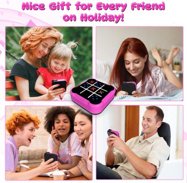 Electronic Tic Tac Toe Bolt Game, Handheld Digital Board Game Console, Electric Puzzle Game for Educational and Memory Growth, Portable Travel Games for Car Ride, Gift Ideal for Kids and Adults