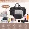 81bo6KPlcVL._AC_SL1500_.jpg Mens Duffle Bag for Travel 3Pcs Set Travel Bags for Men 60L Expandable Canvas Bag (Dark Gray)