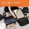 81c7-3BBTL._AC_SL1500_.jpg HOTOR Packing Cubes for Suitcases - 6 Pieces, Light Packing Cubes for Travel, Premium Suitcase Organizer Bags Set, Space-Saving Luggage Organizers, Travel Accessories and Essentials, Black
