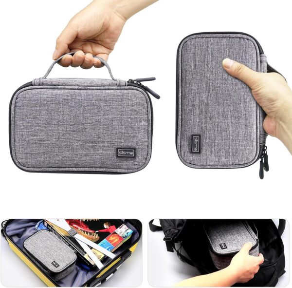 81cY1iC89KL._AC_SL1500_.jpg sisma Electronics Cords Organizer Tech Accessories Storage Case Travel Small Carrying Bag for Charging Cables Adapter USB Plugs Power Cord Leads - Grey 1680d