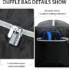 81d-nE8G-6L._AC_SL1500_.jpg Foldable Duffel Bag 30" / 75L Lightweight with Water Rresistant for Travel-Black