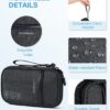 81d5xLZmmtL._AC_SL1500_.jpg BAGSMART Cord Organizer Travel Cable Organizer Bag Tech Electronic Organizer Travel Case, Travel Essentials for Charger, Cable, Phone, Flash drive, Single Layer - Black