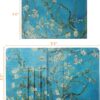 81eDbA0rnL._AC_SL1500_.jpg Passport Holder, Slim Travel Wallet RFID Blocking Card Case Passport Cover Protector Travel Essentials with Credit Card Slots Pockets for Women/Men, Almond Blossom Tree