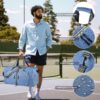 81eLpGcmGTL._AC_SL1500_.jpg Dimayar 40L Travel Duffle Bag for Men Women - Foldable Duffel Bag with Shoes Compartment - Overnight Bags Waterproof & Tear Resistant(Blue)