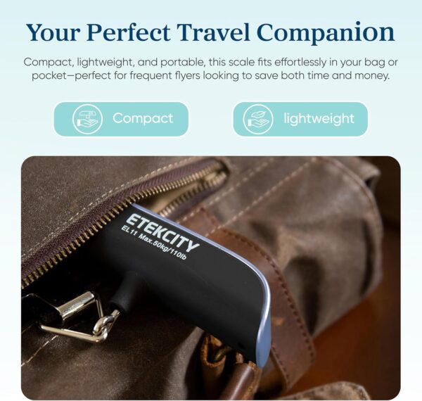 81ey4VtFZfL._AC_SL1500_.jpg Etekcity Luggage Scale for Travel Essentials, Digital Suitcase Weight Scale with Hook, Travel Accessories for Portable Hanging Baggage, 110 Pounds, Battery Included