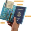 81g4T1NQAlL._AC_SL1500_.jpg Passport Holder, Slim Travel Wallet RFID Blocking Card Case Passport Cover Protector Travel Essentials with Credit Card Slots Pockets for Women/Men, Almond Blossom Tree