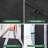 81g6DGCw7AL._AC_SL1500_.jpg Personal Item Bag for Airlines - Foldable Travel Bag 18x14x8 Small Duffle Bag for Spirit Frontier Weekender Overnight - Black
