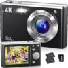 81gWOWcoAL._AC_SL1500_.jpg 4K Digital Camera,Autofocus 50MP UHD Vlogging Camera for YouTube,Compact with 16X Digital Zoom Anti-Shake,Travel with 32GB Card, 2 Batteries for Beginners and Teens