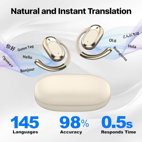 81hxNlxe-L._AC_SL1500_.jpg Real Time Translation Earbuds, AI Language Translator Earphone 3-in-1 Accents & Long Battery Life Translation Earbuds OWS 144 Languages & 8 Offline for Travel Business,(Milkywhite)