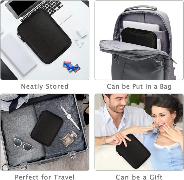 FYY Electronic Organizer, Travel Cable Organizer Bag Pouch Accessories Carry Case Portable Waterproof All-in-One Storage for Cable, Cord, Charger, Phone, Earphone - Large Black