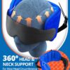 81iX8N-ozCL._AC_SL1500_.jpg Travel Pillows for Airplanes, Airplane Pillow for Long Flight, Airplane Head Strap with Eye Mask for Sleep, Travel Neck Pillow for Car Road Trip, 360° Support Headrest, Stop Bobblehead, Black