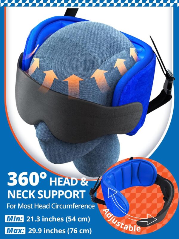 81iX8N-ozCL._AC_SL1500_.jpg Travel Pillows for Airplanes, Airplane Pillow for Long Flight, Airplane Head Strap with Eye Mask for Sleep, Travel Neck Pillow for Car Road Trip, 360° Support Headrest, Stop Bobblehead, Black