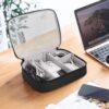 AKOZLIN Padded 3pcs/set Travel Organizer Office Cord Cable Electronics Accessories Bag Electrical Cord Management Case