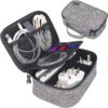 81is0kHB-2L._AC_SL1500_.jpg sisma Electronics Cords Organizer Tech Accessories Storage Case Travel Small Carrying Bag for Charging Cables Adapter USB Plugs Power Cord Leads - Grey 1680d