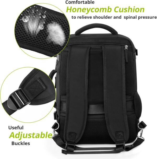 81j6MaclPL._AC_SL1500_.jpg Travel Backpack for Women Men,Travel Laptop Backpack w/USB Charging Port, Waterproof Travel Backpack Carry On Flight Approved,Weekender Business Hiking Bag,Laptop Backpack 15.6 inch
