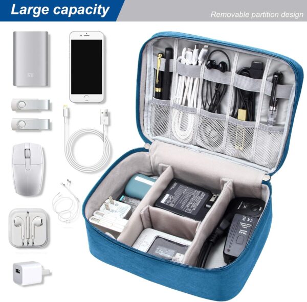 81k8ig74WtL._AC_SL1500_.jpg Electronics Organizer Travel Universal Cable Organizer Bag Waterproof Electronics Accessories Storage Cases for Cable, Charger, Phone, USB, SD Card, Hard Drives, Power Bank, Cords