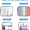 TSA Approved Toiletry Bag,2 Pack Clear Toiletry Bag, Quart Size Travel Essential Bags for Toiletries,Clear Makeup Bag Organizer, Carry on Cosmetic Bags for Women,Black