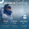 81lf2NlqS6L._AC_SL1500_.jpg BCOZZY Travel Neck Pillow for Airplane – Patented Double Support for Head, Neck, and Chin. Best for Long Flights, Plane Sleeping, and Car Rides. Adjustable Size. Fully Washable. Carry Bag. Large, Navy