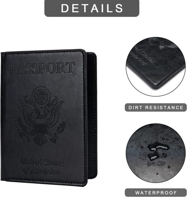 81lo8gRM5NL._AC_SL1500_.jpg 2 Pcs Passport holders,Ultra Slim passport wallet,PU Leather Passport Cover for Women and Men