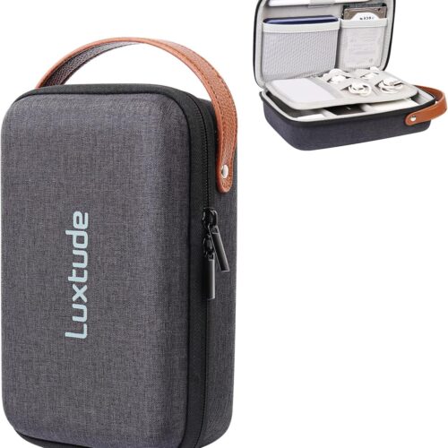 81mzByaSfHL._AC_SL1500_.jpg Luxtude Electronics Organizer Travel Case, Tech Organizers Travel Case, Hard Charger Organizers, Portable Cable Organizer, Travel Essentials for Charger/Mouse/Cash/Card/Pen, Tech Gifts