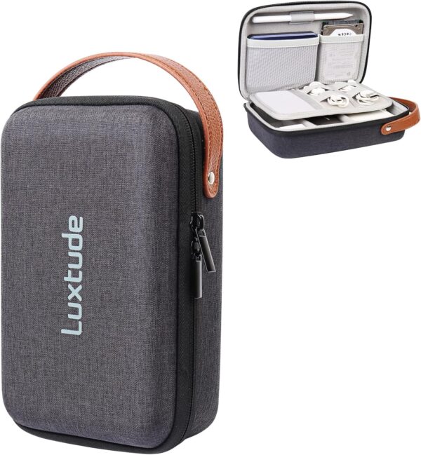81mzByaSfHL._AC_SL1500_.jpg Luxtude Electronics Organizer Travel Case, Tech Organizers Travel Case, Hard Charger Organizers, Portable Cable Organizer, Travel Essentials for Charger/Mouse/Cash/Card/Pen, Tech Gifts