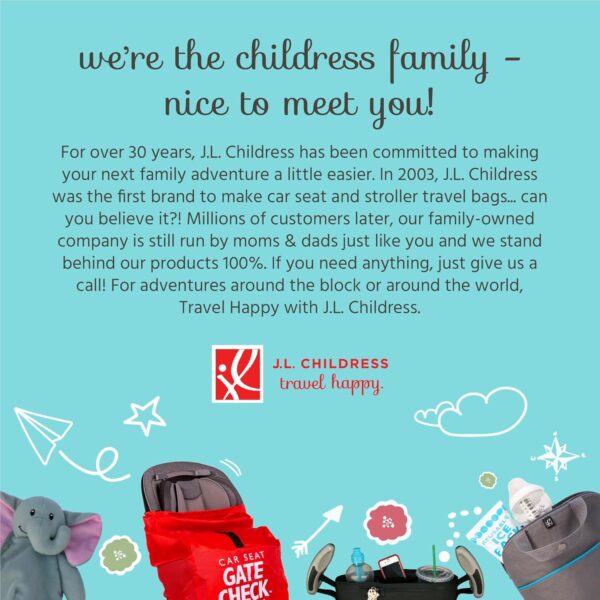 81nTcI-LkTL._SL1500_.jpg J.L. Childress Ultimate Backpack Car Seat Travel Bag – Fully Padded - Heavy Duty Car Seat Backpack- Airplane Travel Bag for Baby Car Seats - Fits All Car Seats, Infant Carriers & Booster Seats - Black