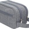 Travel Toiletry Bag for Men Hanging Dopp Kit Waterproof Shaving Bag Dry and Wet Dry Wet Separate Men Accessories Travel Pouch (B-Grey)