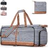 81opbg3ACL._AC_SL1500_.jpg Lekesky Foldable Travel Duffle Bag for Women, 60L Large Duffel Bag with Separate Shoes Compartments & Straps, Carry On Weekend Bag for Women, Hospital, Overnight (Blue Stripes)
