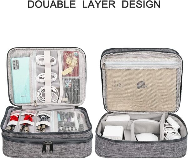 81p3GpnBh8S._AC_SL1194_.jpg Electronics Organizer, Jelly Comb Electronic Accessories Cable Organizer Bag Waterproof Travel Cable Storage Bag for Charging Cable, Power Bank, iPad