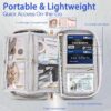 81qIv8c-OKL._AC_SL1500_.jpg Multifunctional, Practical, RFID Family Passport holder, Travel wallet (green), Travel document manager, Passport Bag, Three-layer Design, Multiple Pockets,Big Storage