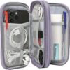 81qQiq3gyPL._AC_SL1200_.jpg Travel Electronic Organizer Pouch Bag, Waterproof Portable Electronic Accessories Storage Multifunctional Case for USB, Cable, Cord, Charger, Phone, Power Bank, Earphone (Purple, Large)